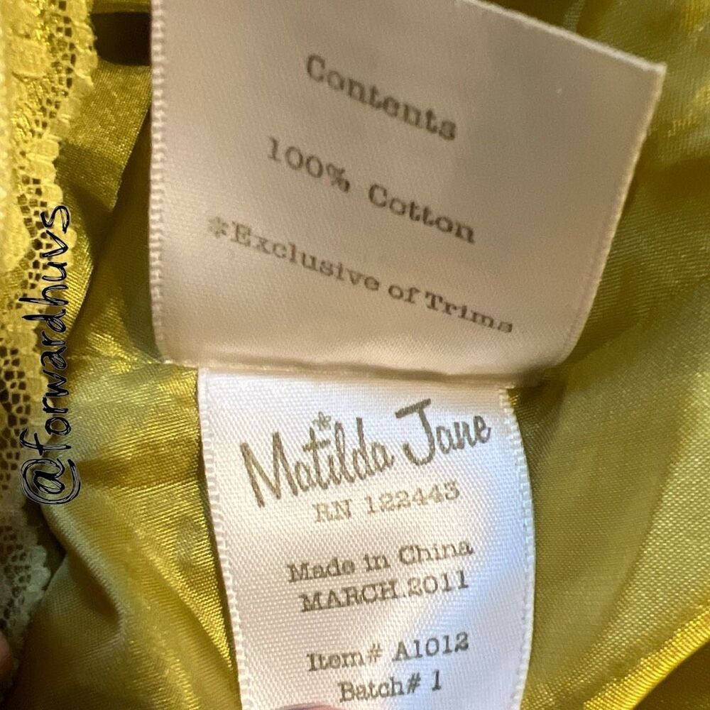 Matilda Jane “You & Me” Yellow Dress – Size M - Picture 12 of 13